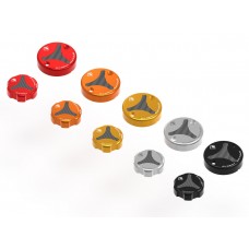DBK Special Parts (Ducabike) Billet Front Brake & Clutch Reservoir Caps for Brembo and Performance Technology Reservoirs